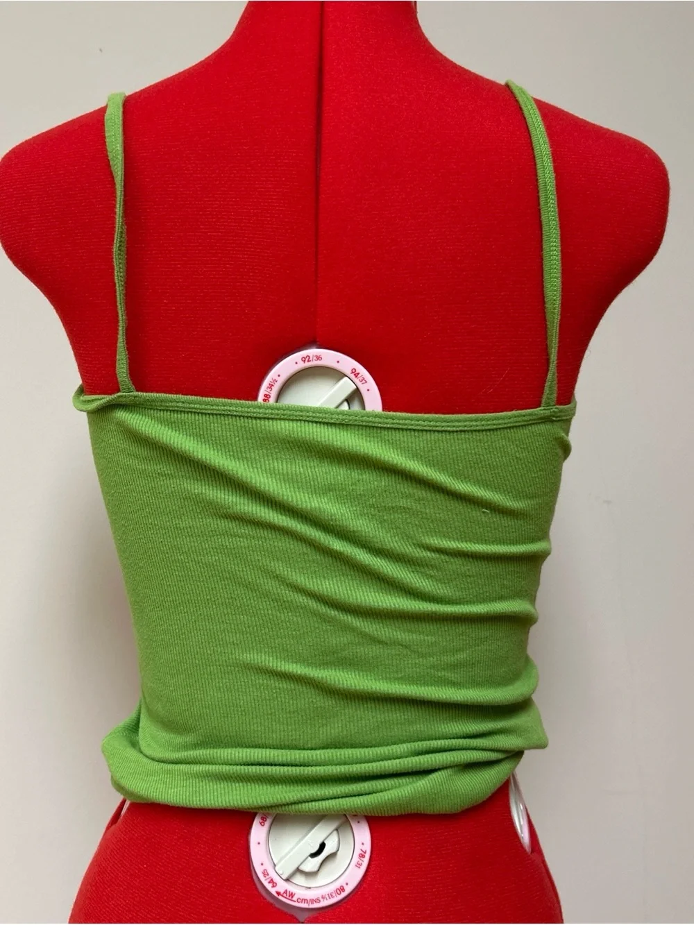Old Navy Green Ribbed Lace-Trim Cami Tank - Picture 2 of 3